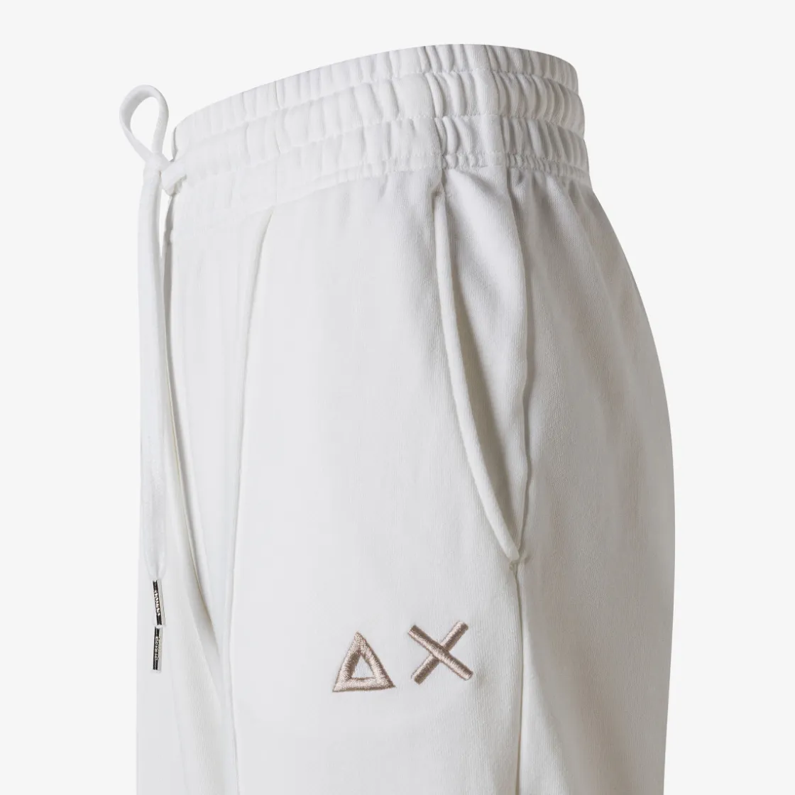 Discount Pantaloni in felpa di cotone bianco panna Donna Pantaloni|Felpe