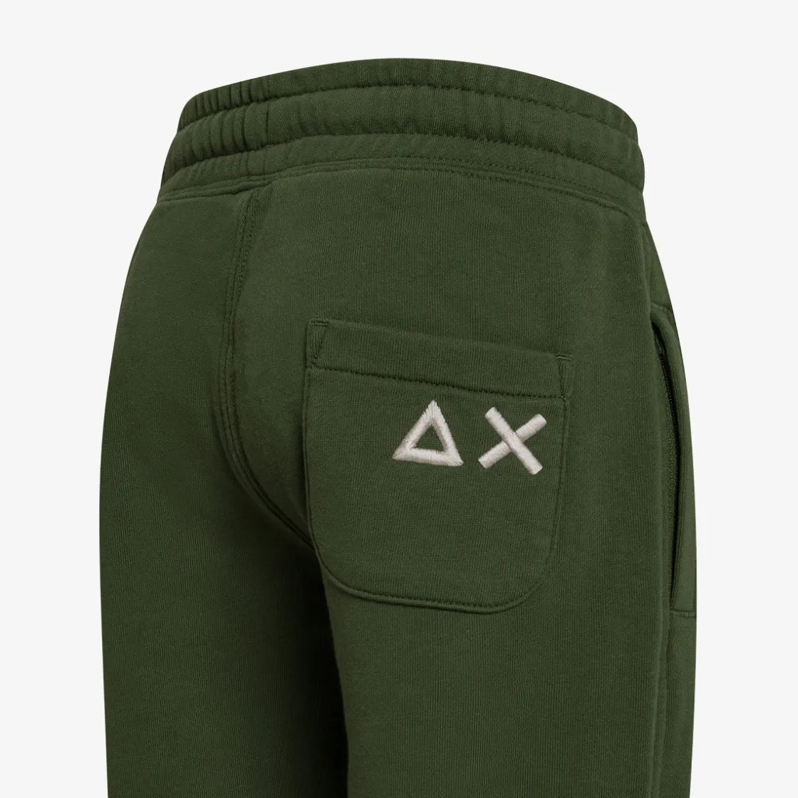 Sale Pantaloni in felpa di cotone verde scuro Bambino Pantaloni|Felpe