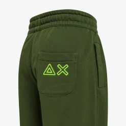 Online Pantaloni in felpa di cotone verde scuro Bambino Pantaloni|Felpe