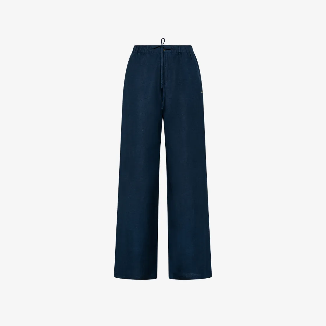 Fashion Pantaloni in lino blu navy con coulisse Donna Pantaloni