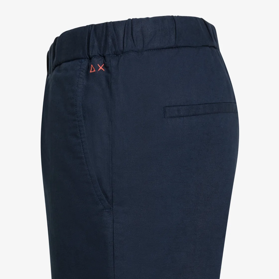 Fashion Pantaloni in lino e cotone blu navy Uomo Pantaloni|Beachwear Uomo