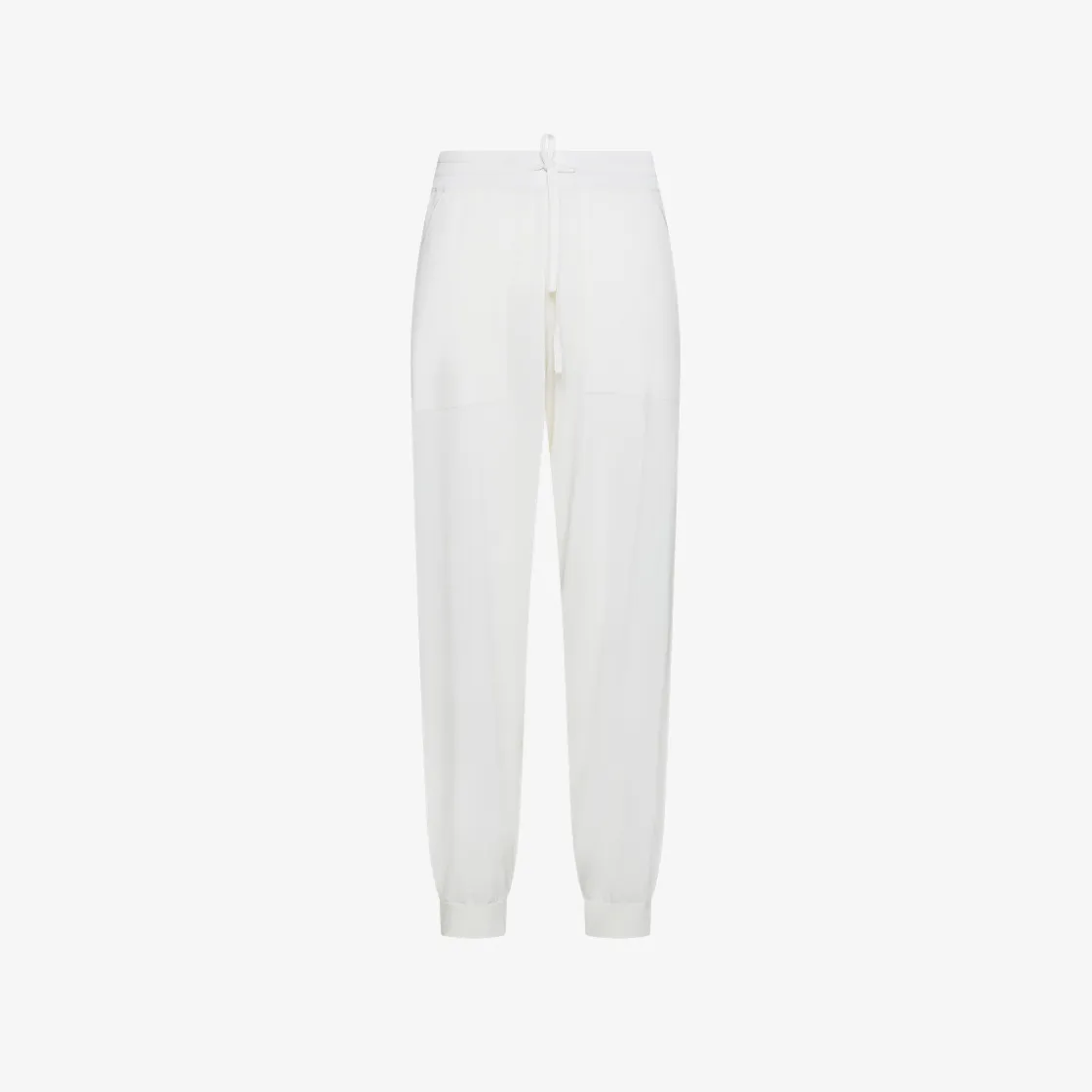Hot Pantaloni in maglia bianca panna Donna Pantaloni|Felpe