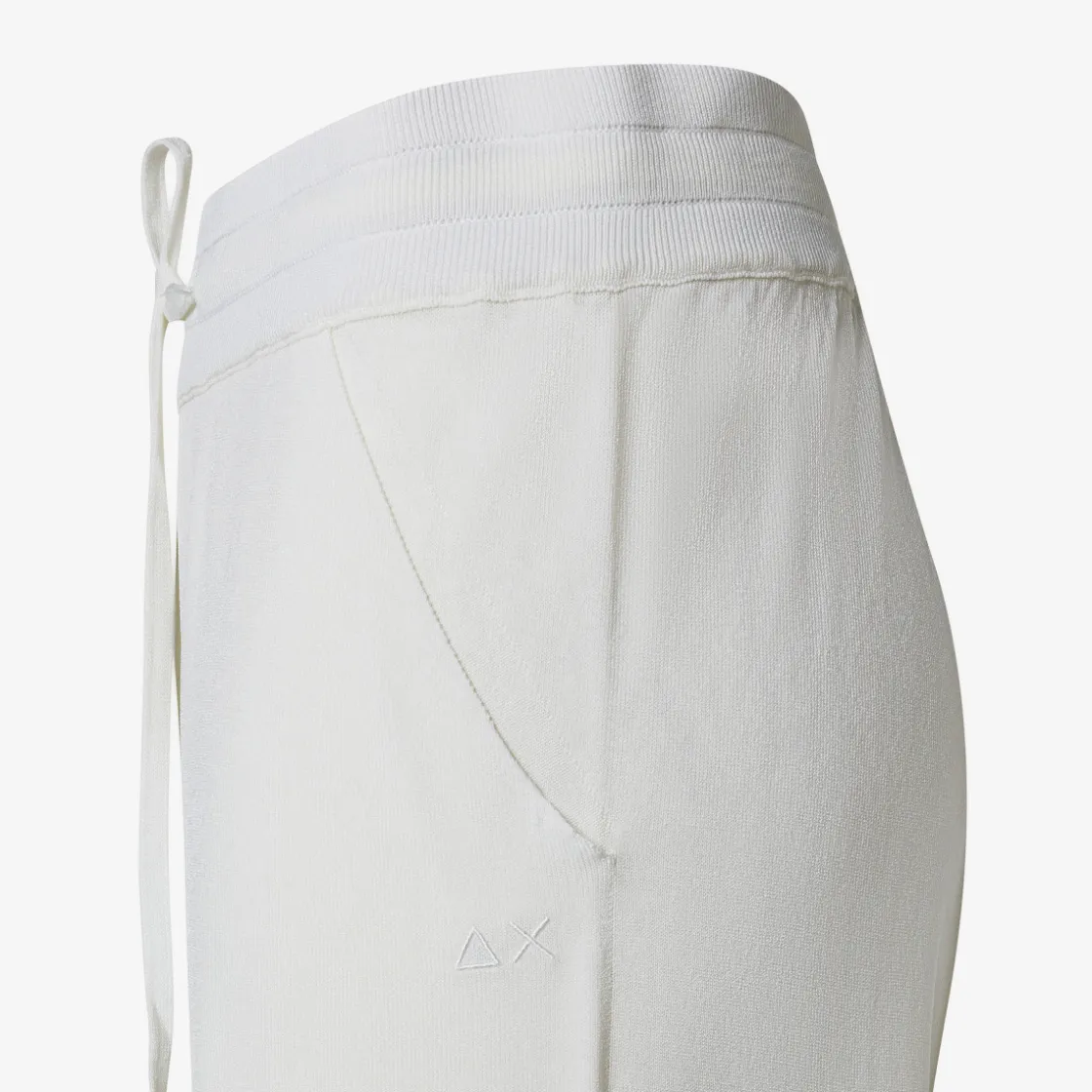 Hot Pantaloni in maglia bianca panna Donna Pantaloni|Felpe