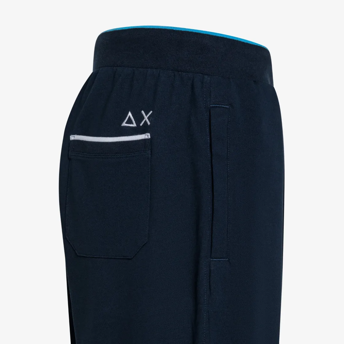 Hot Pantaloni in piquet di cotone blu navy Uomo Pantaloni