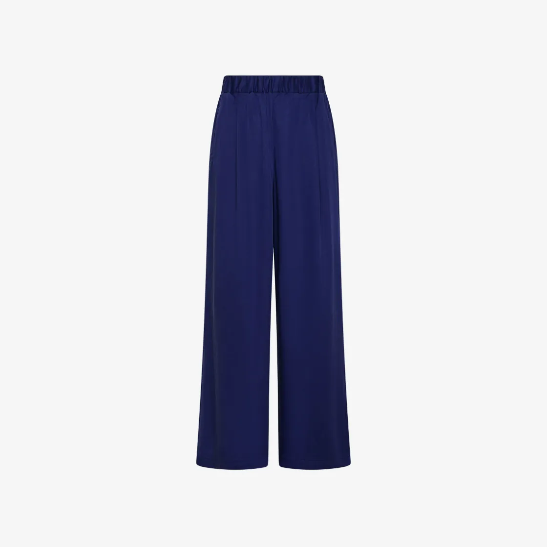 Sale Pantaloni in tessuto fluido blu navy Donna Pantaloni