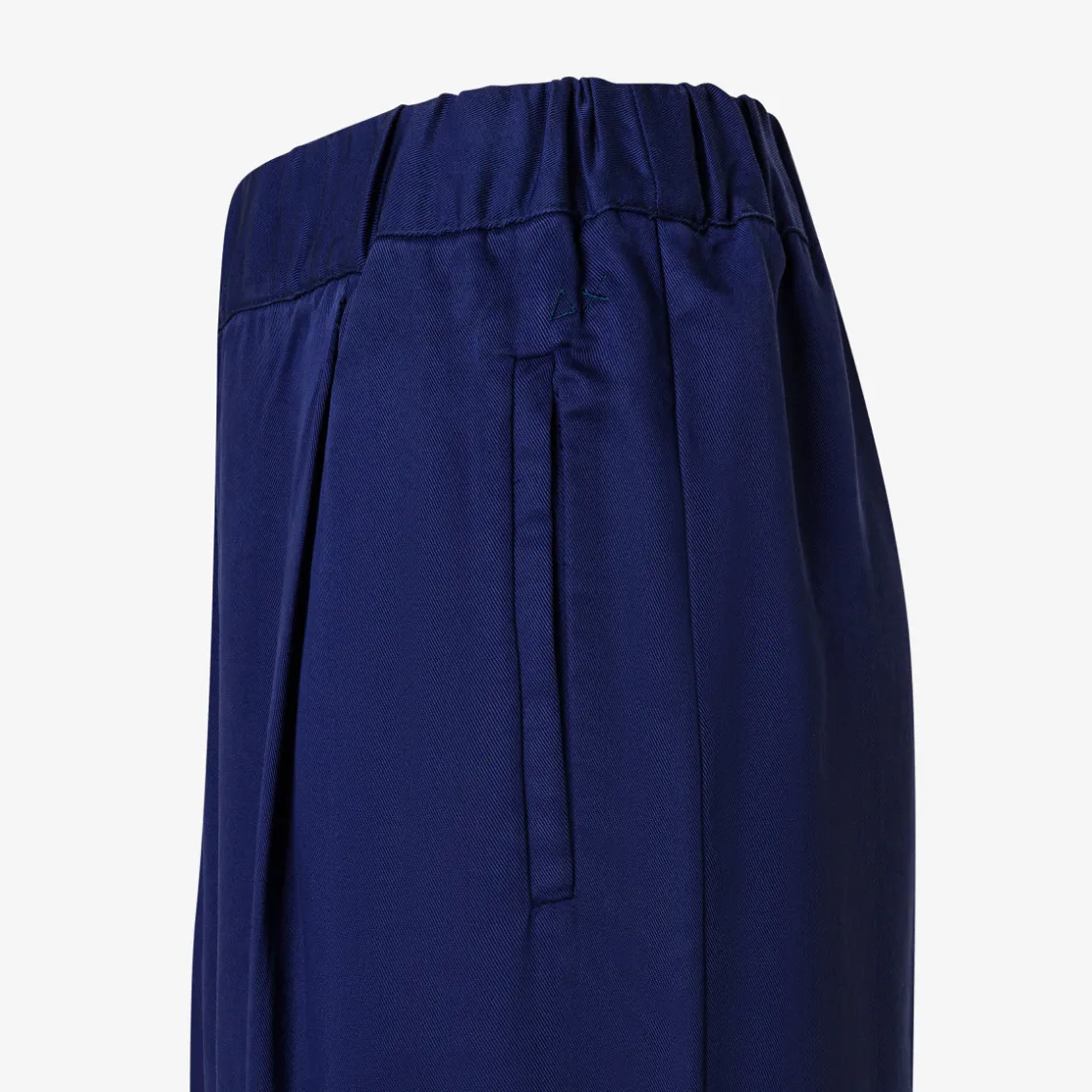 Sale Pantaloni in tessuto fluido blu navy Donna Pantaloni