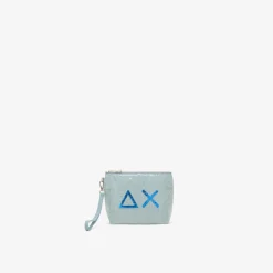 Discount Pochette in denim con paillettes avio Donna Borse|Accessori