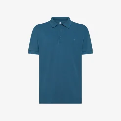 Outlet Polo avio scuro con dettagli destroyed Uomo Polo