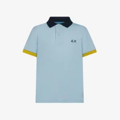 Discount Polo azzurra con dettagli a contrasto Bambino Polo