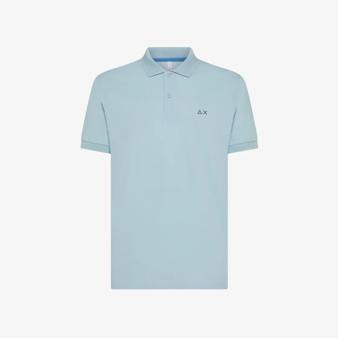 Hot Polo azzurra con logo ricamato Uomo Polo