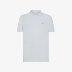 Clearance Polo bianca con logo ricamato Uomo Polo