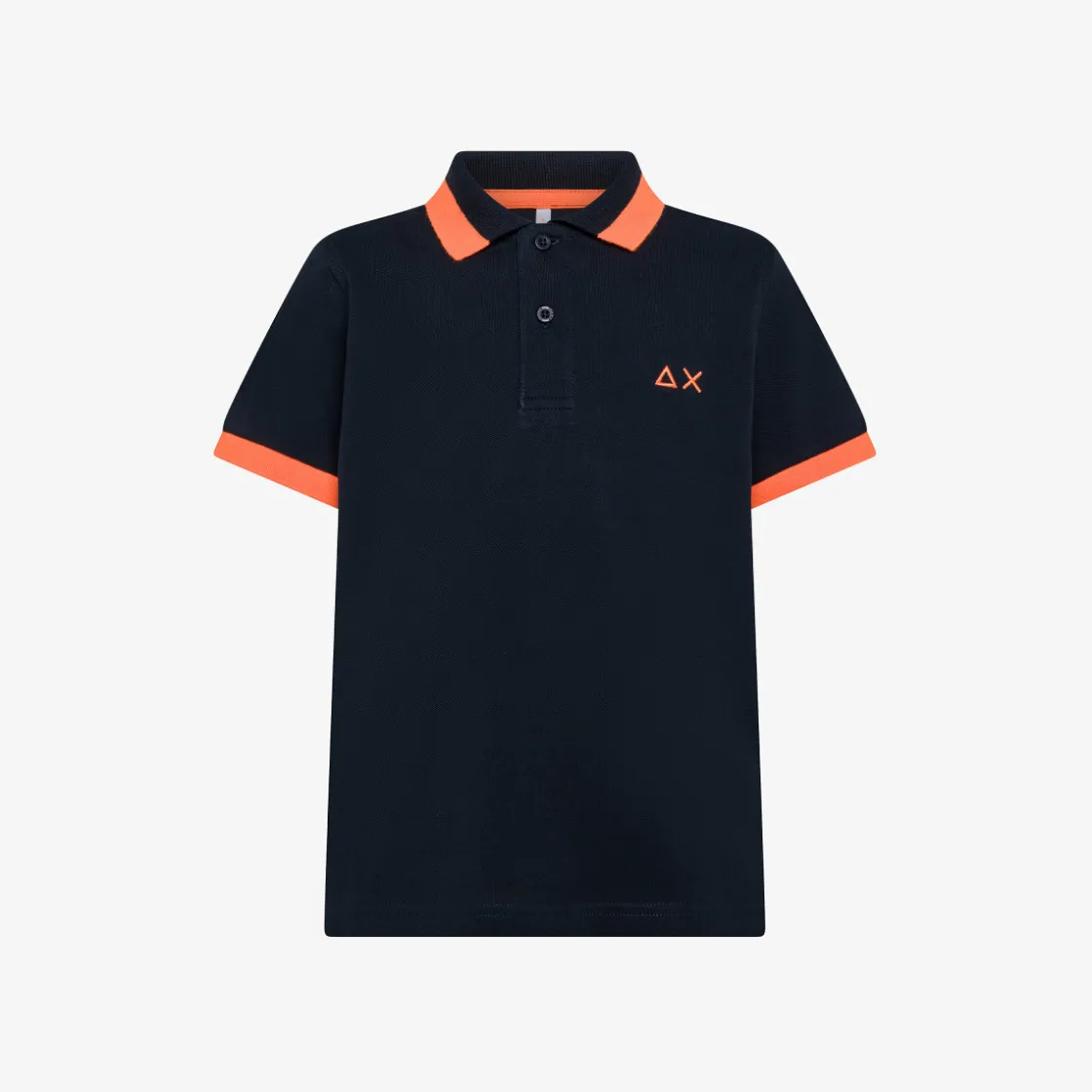 Best Polo blu navy con logo fluo Bambino Polo
