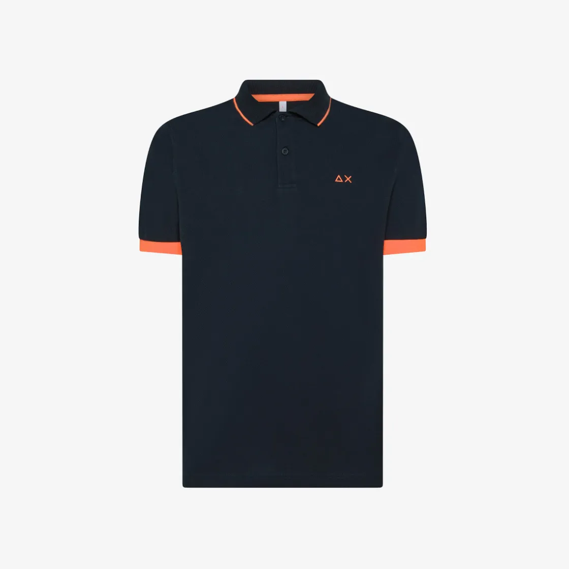 Hot Polo blu navy con logo fluo Uomo Polo
