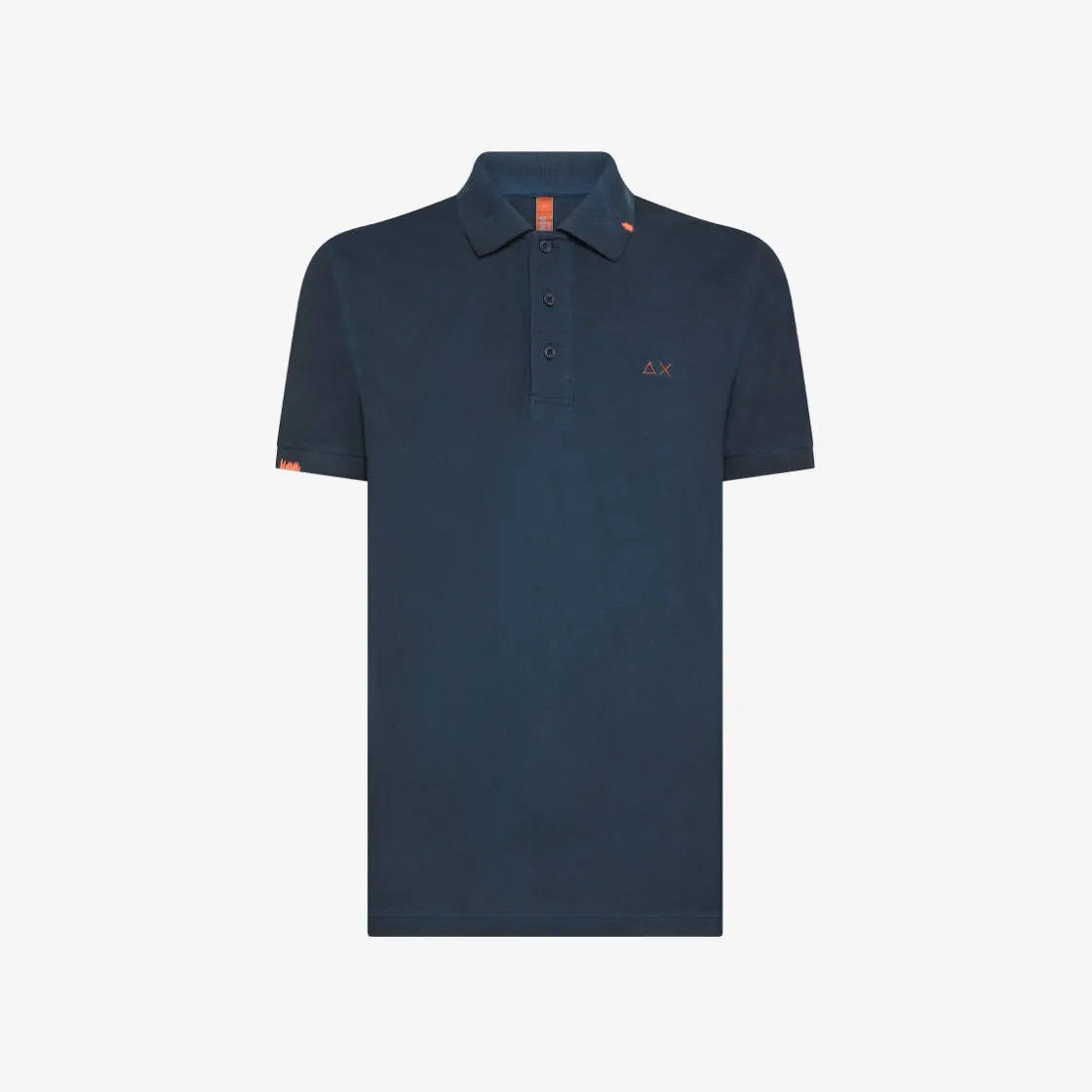 Clearance Polo blu navy con ricamo fluo Uomo Beachwear Uomo