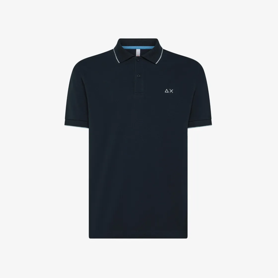 Fashion Polo blu navy con riga a contrasto Uomo Polo
