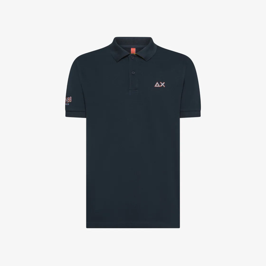 Hot Polo blu navy con sottocollo a contrasto Uomo Beachwear Uomo