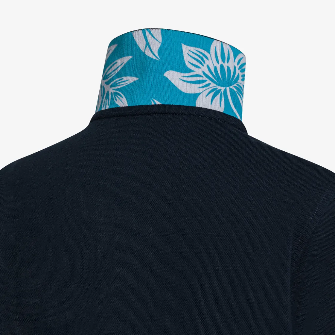 Discount Polo blu navy con stampa floreale Bambino Polo