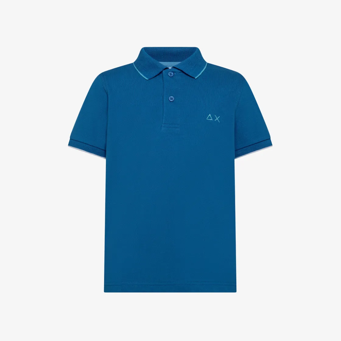 Fashion Polo blu royal con riga a contrasto Bambino Polo