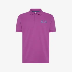 Online Polo ciclamino con maxi logo Uomo Polo