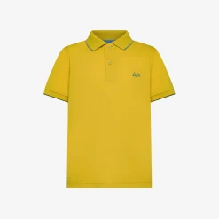 Hot Polo gialla con riga a contrasto Bambino Polo