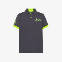 Outlet Polo inchiostro con bottoni fluo Bambino Polo