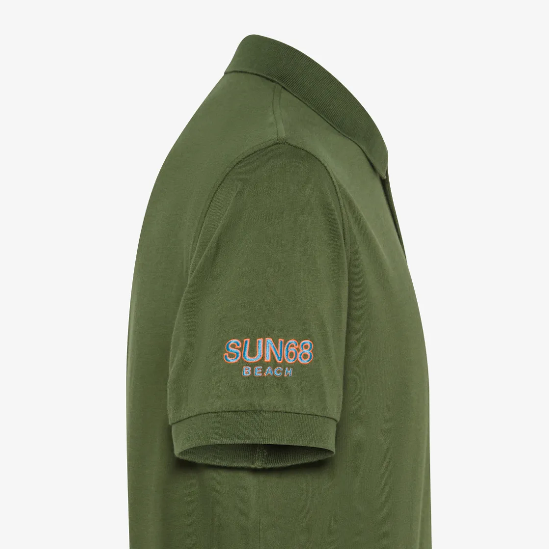 Online Polo in jersey di cotone verde scuro Uomo Beachwear Uomo