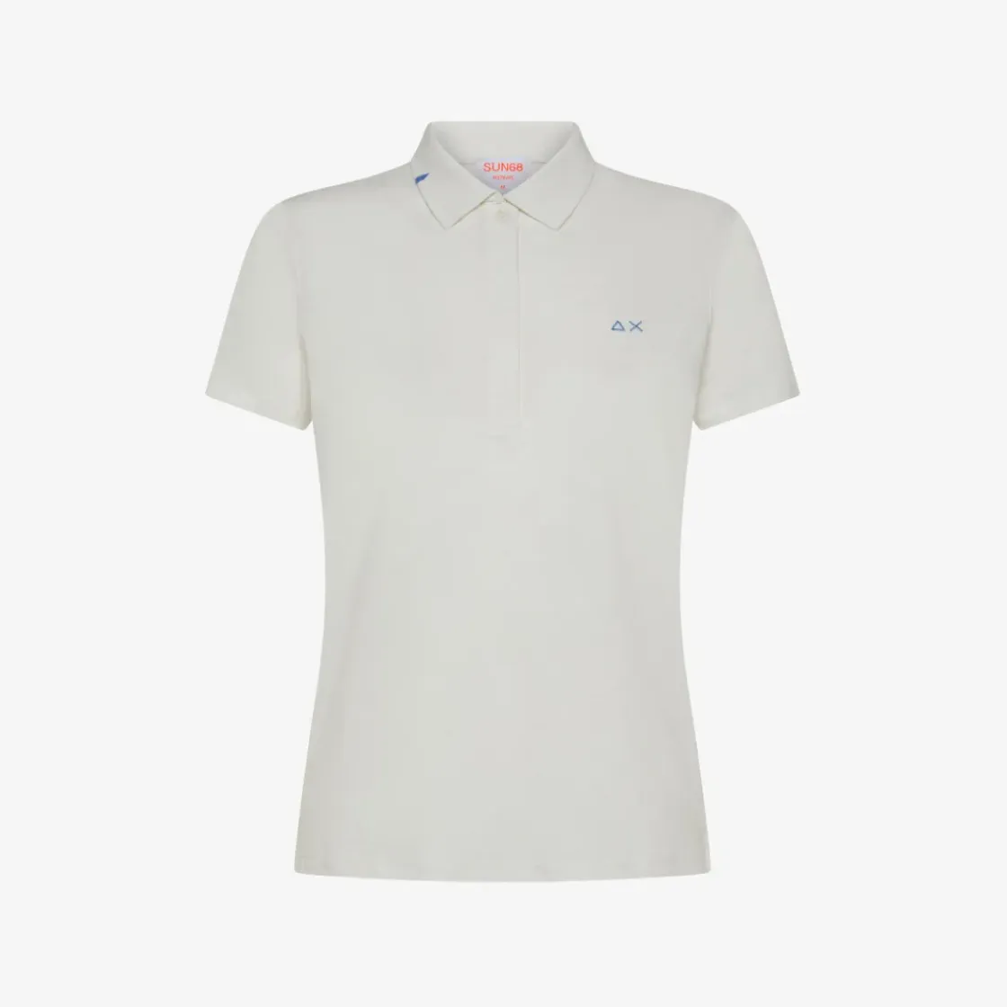 New Polo in lino e cotone bianco panna Donna Polo
