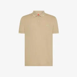 Online Polo in lino e cotone sabbia Uomo Beachwear Uomo