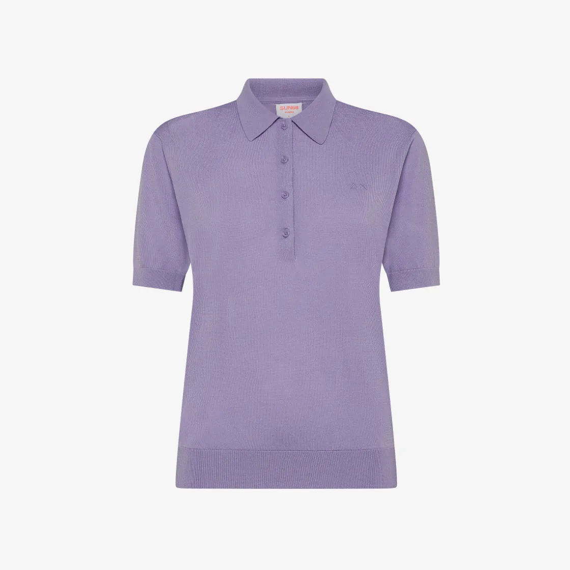 Sale Polo in maglia ciclamino con logo ricamato Donna Maglie