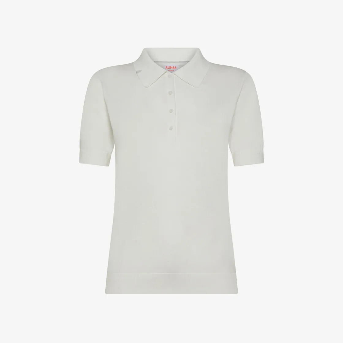 Sale Polo in maglia di cotone bianco panna Donna Maglie