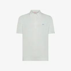Clearance Polo in maglia di cotone bianco panna Uomo Maglie