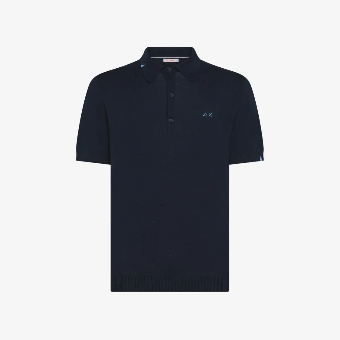 Discount Polo in maglia di cotone blu navy Uomo Maglie