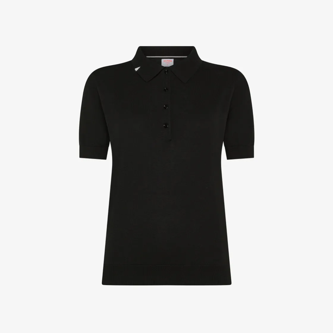Hot Polo in maglia di cotone nero Donna Maglie