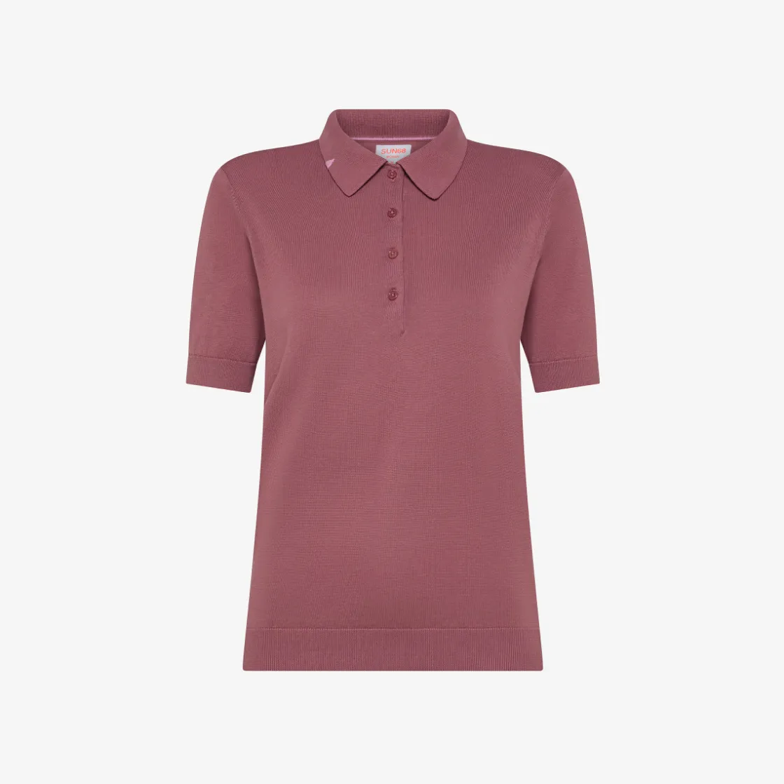 Hot Polo in maglia di cotone rosa scuro Donna Maglie
