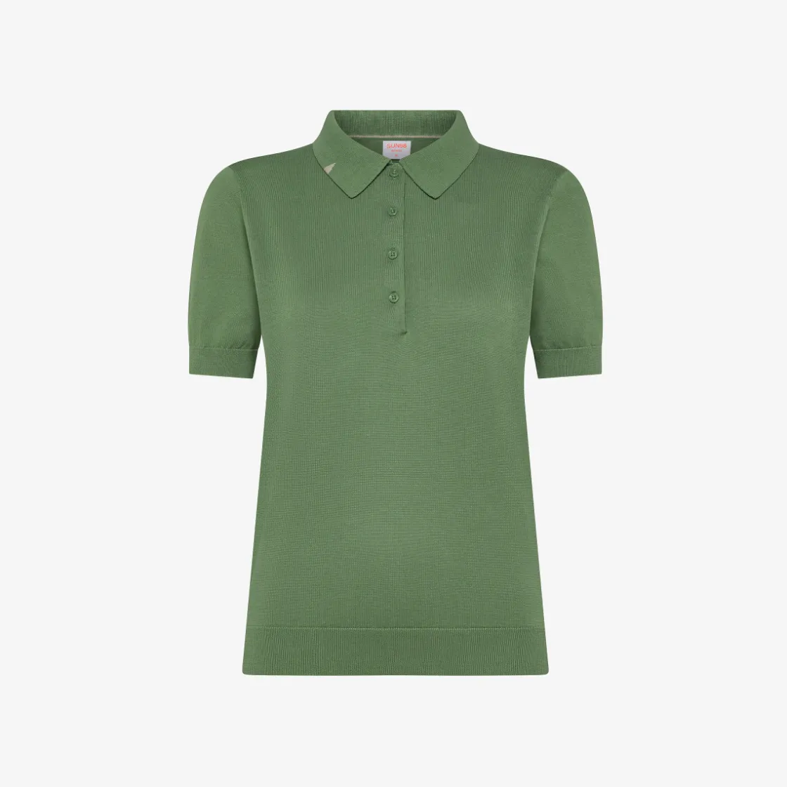 Online Polo in maglia di cotone verde salvia Donna Maglie