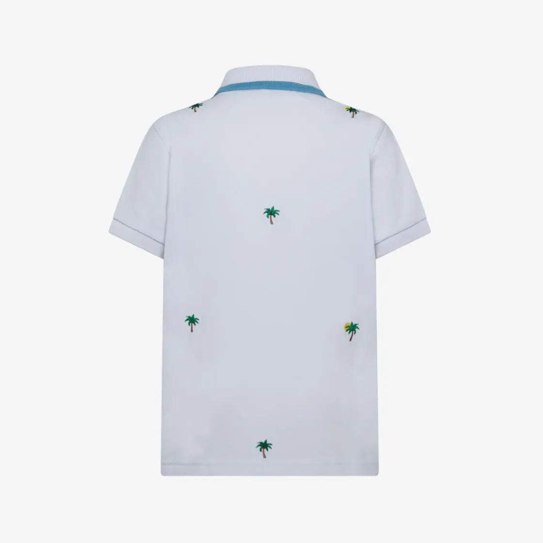 New Polo in piquet con ricami bianca Bambino Polo