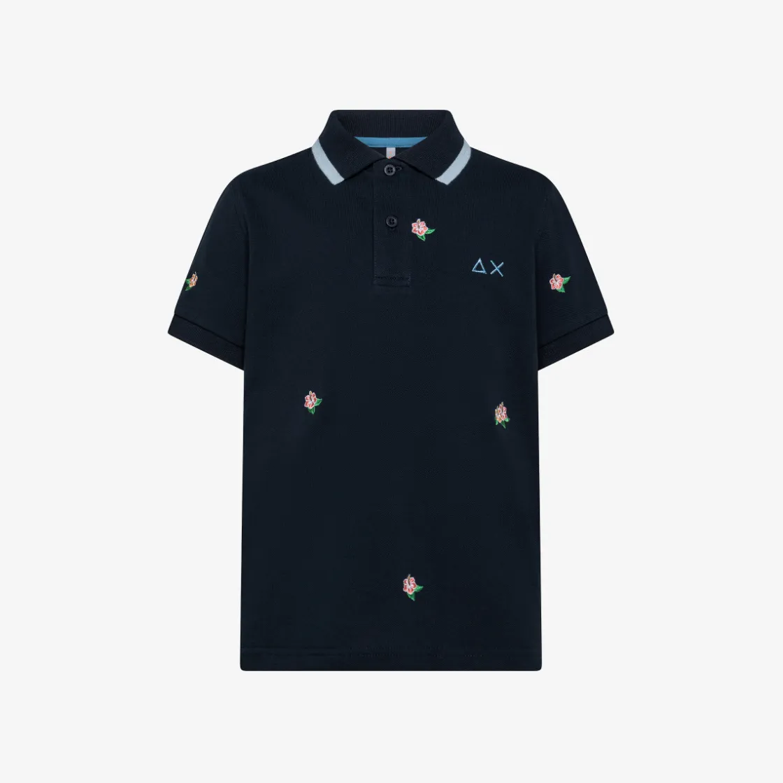 Clearance Polo in piquet con ricami blu navy Bambino Polo