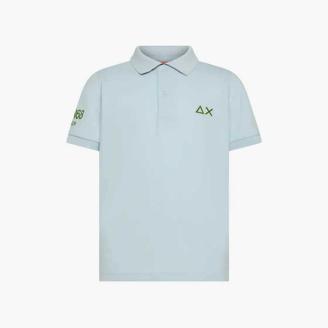 Online Polo in piquet di cotone azzurro Bambino Polo|Beachwear Bimbo