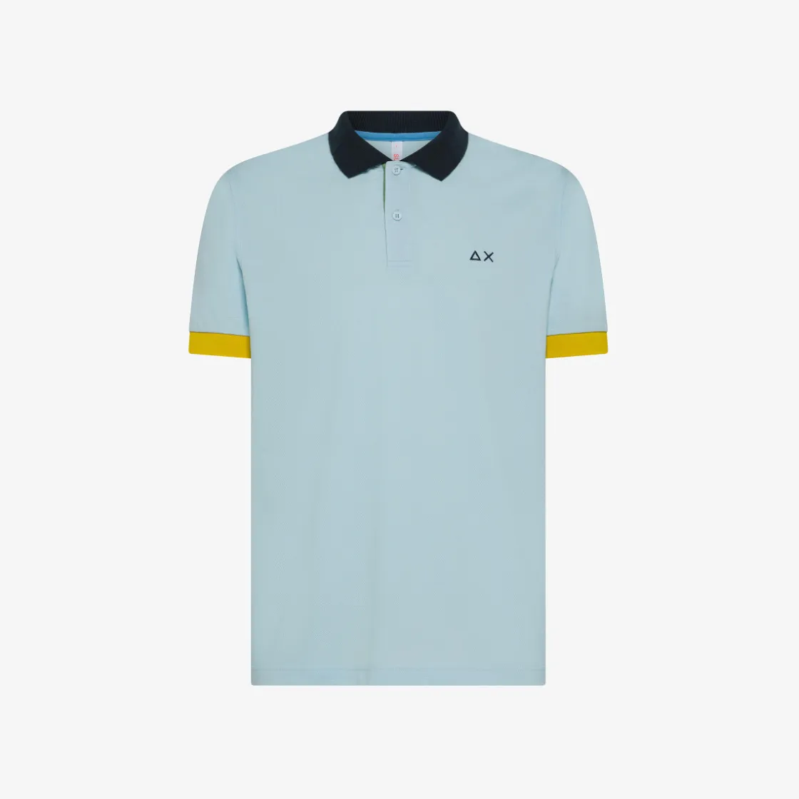 New Polo in piquet di cotone azzurro Uomo Polo