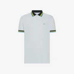 Outlet Polo in piquet di cotone bianco Uomo Polo