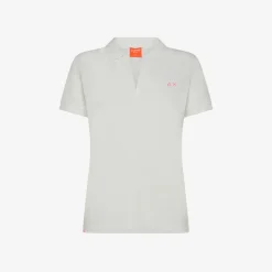 New Polo in piquet di cotone bianco panna Donna Polo|Beachwear Donna
