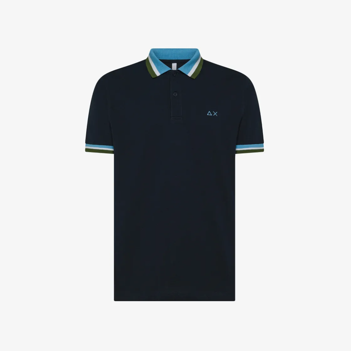 Hot Polo in piquet di cotone blu navy Uomo Polo