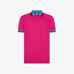 New Polo in piquet di cotone fucsia Uomo Polo