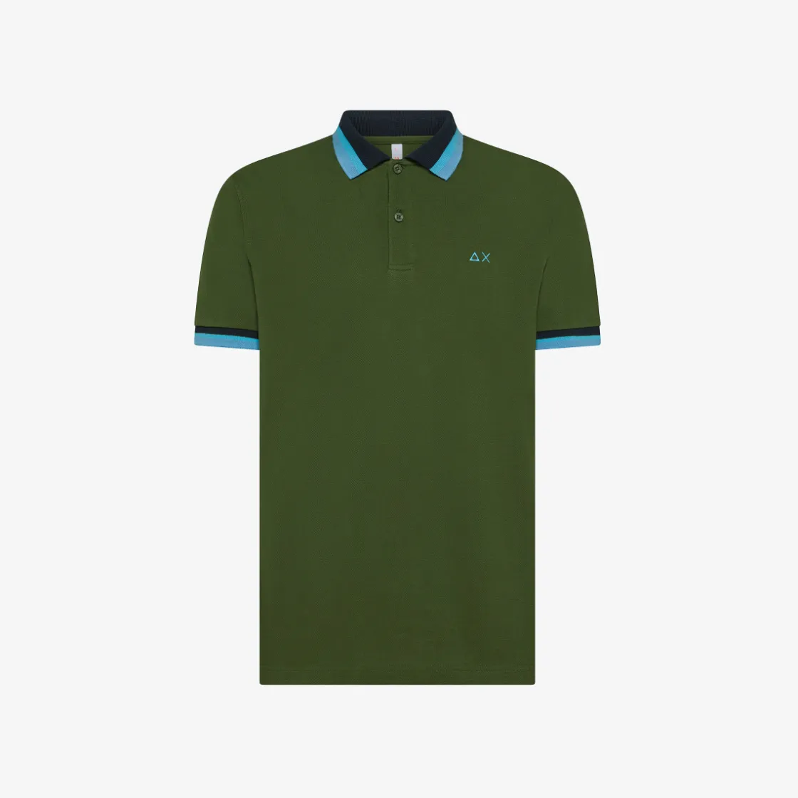 Online Polo in piquet di cotone verde scuro Uomo Polo
