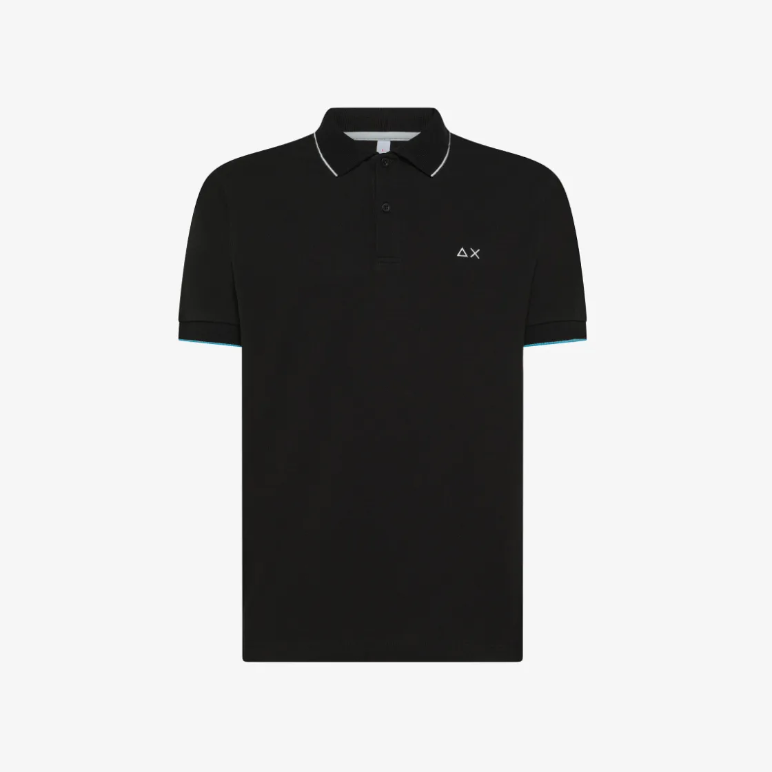 New Polo nera con riga a contrasto Uomo Polo