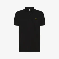 Online Polo nera con stampa floreale Bambino Polo