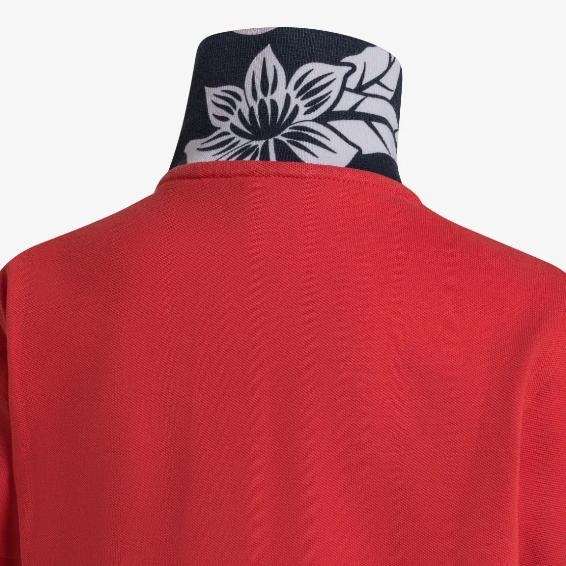 Hot Polo rossa con stampa floreale Bambino Polo