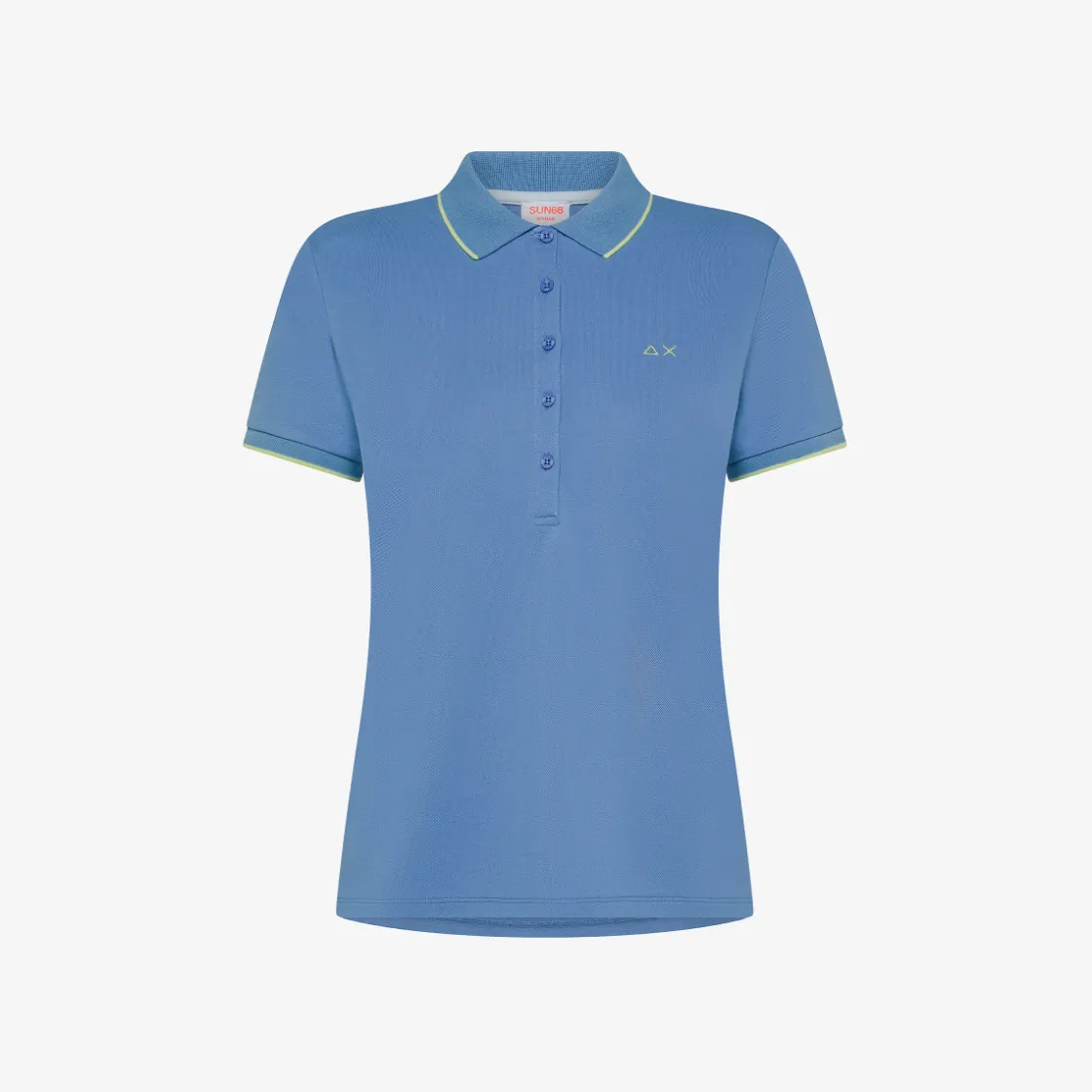 New Polo slim fit in cotone avio Donna Polo