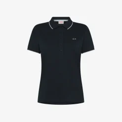 Best Polo slim fit in cotone blu navy Donna Polo