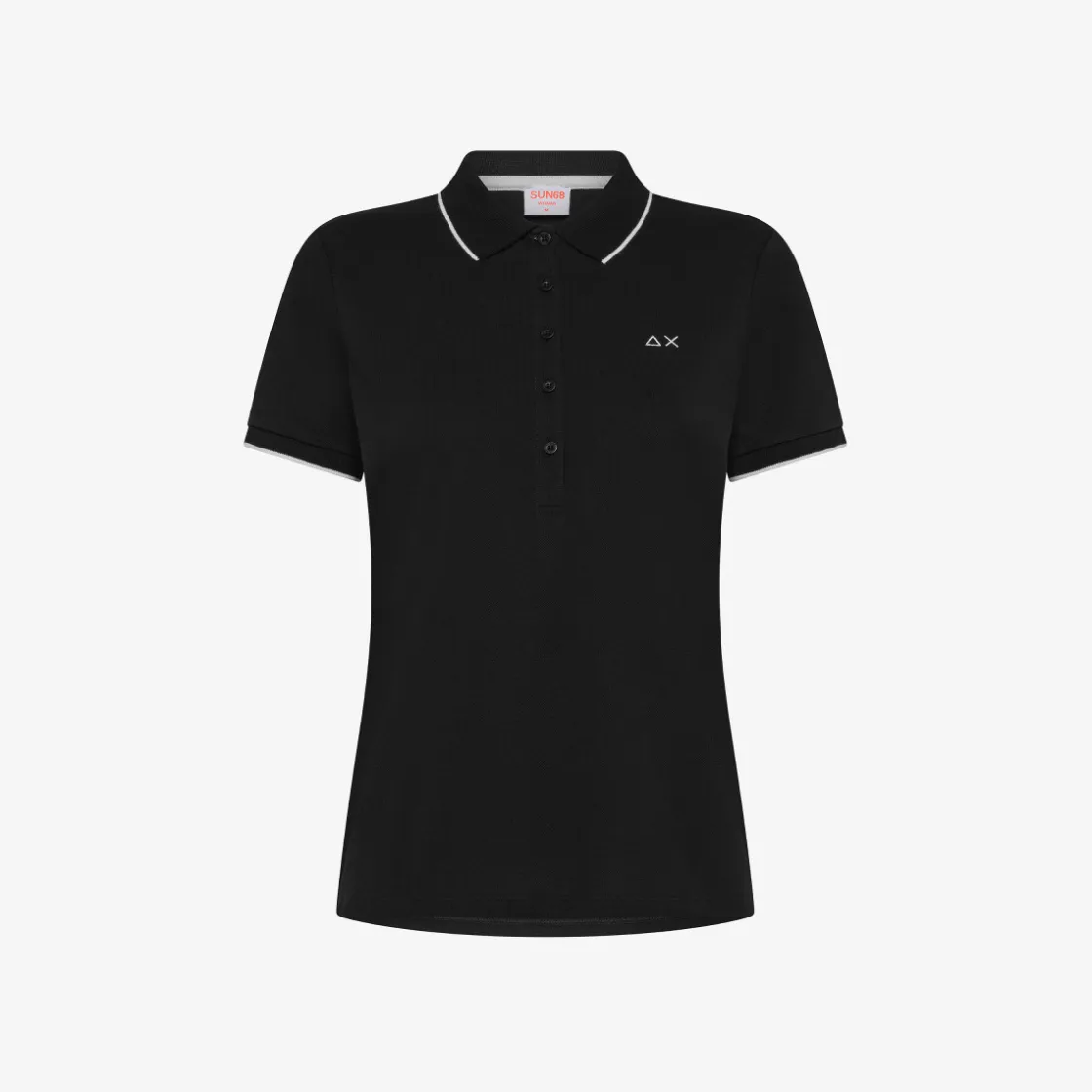 Clearance Polo slim fit in cotone nero Donna Polo